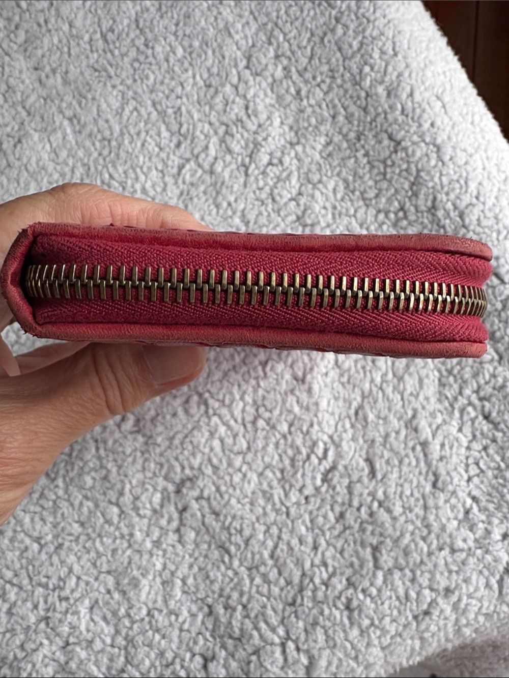 Bottega Veneta Red NAPPA (lambskin) leather INTRECCIATO Zip-Around Long Wallet - Picture 8 of 10